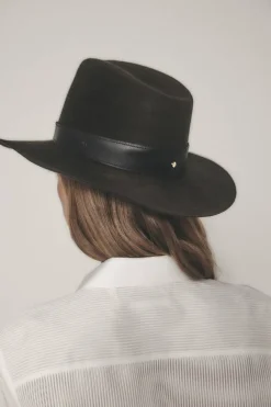 Raleigh Wool Hat in Dark Brown