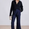 Rene Flare Trouser in Midnight