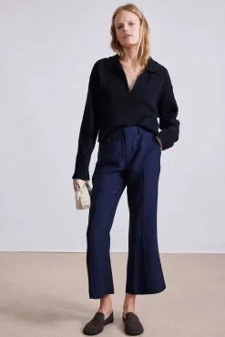 Rene Flare Trouser in Midnight
