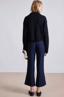 Rene Flare Trouser in Midnight