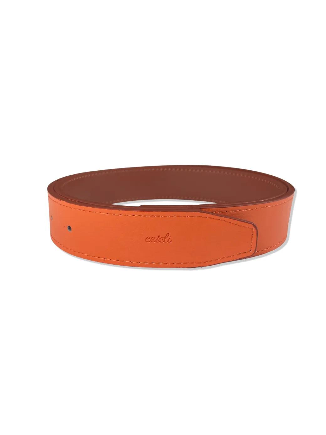 Reversible Leather Belt in Habanero/Chestnut