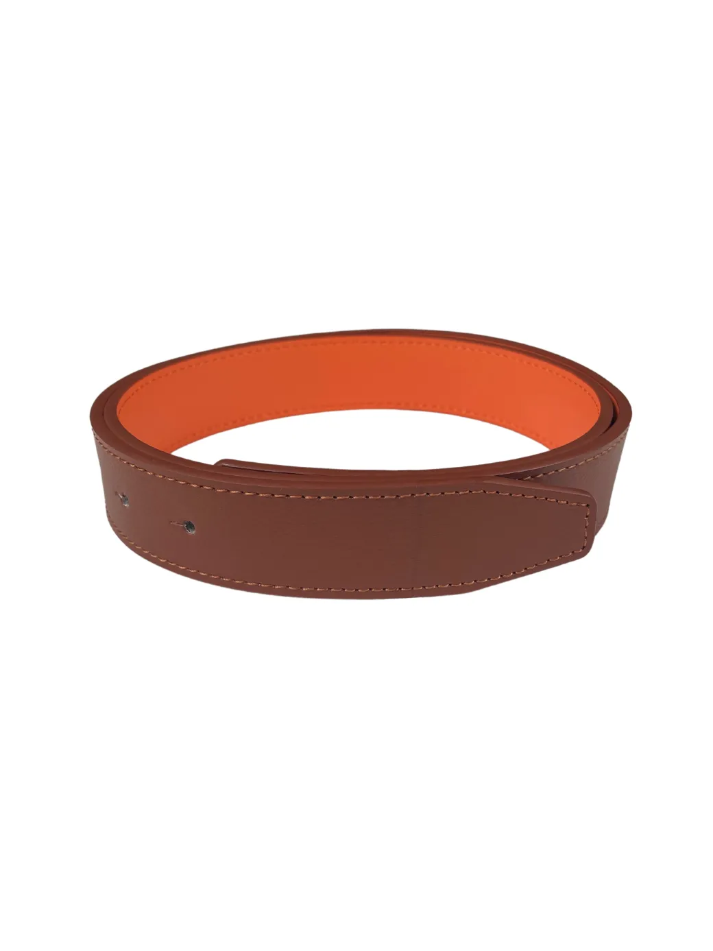 Reversible Leather Belt in Habanero/Chestnut