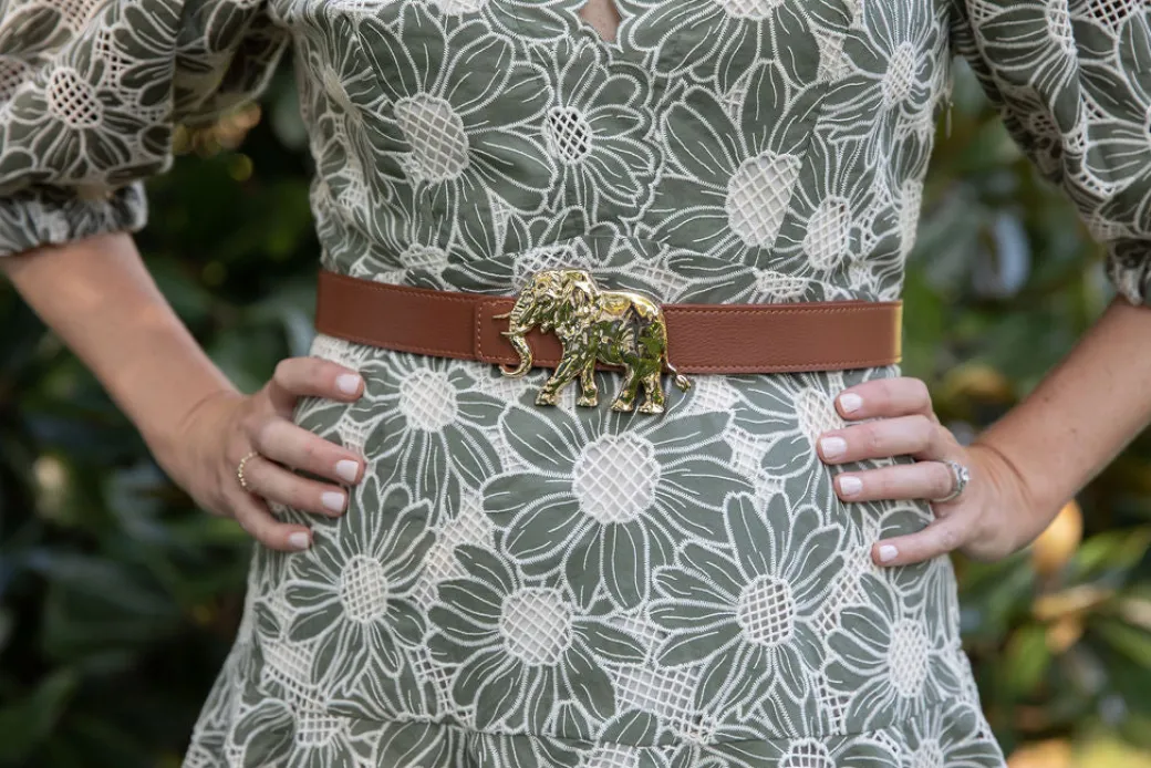 Reversible Leather Belt in Habanero/Chestnut