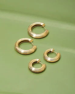 Ridged Amalfi Hinge Hoops