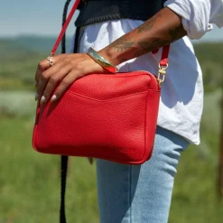 Rome Crossbody Bag in Red