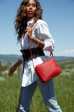 Rome Crossbody Bag in Red