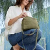 Rome Crossbody in Moss Suede