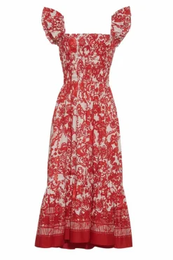 Ruby Dress in Dentelle Coral