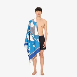 Sail Boat Towel in Blue