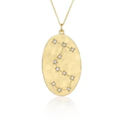 Scorpio Astrology Necklace in Yellow Gold