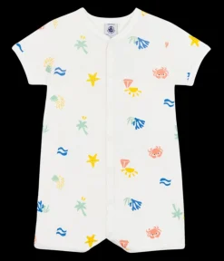 Sea World Print Romper in White