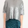 Shimmer Sequin Boy Shirt in Steel