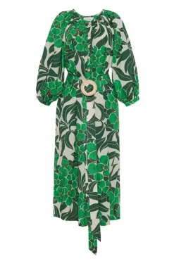 Simone Dress in Palm Beach Green