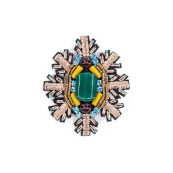 Snowstar Brooch in Green