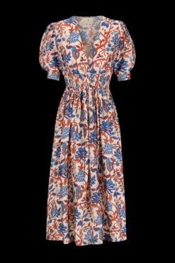 Sophia Midi Dress in Fernando Azure