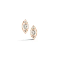 Sophia Ryan Mini Marquise Studs in Rose Gold