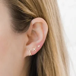 Sophia Ryan Mini Marquise Studs in Rose Gold