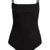 Square Neck Bodysuit in Black