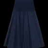 Stella Pleated Skirt in Midnight