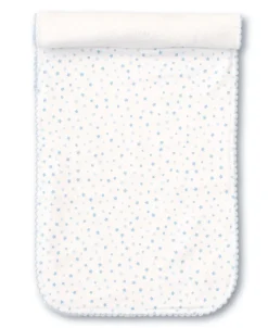 Superstar Burp Cloth in White and Light Blue