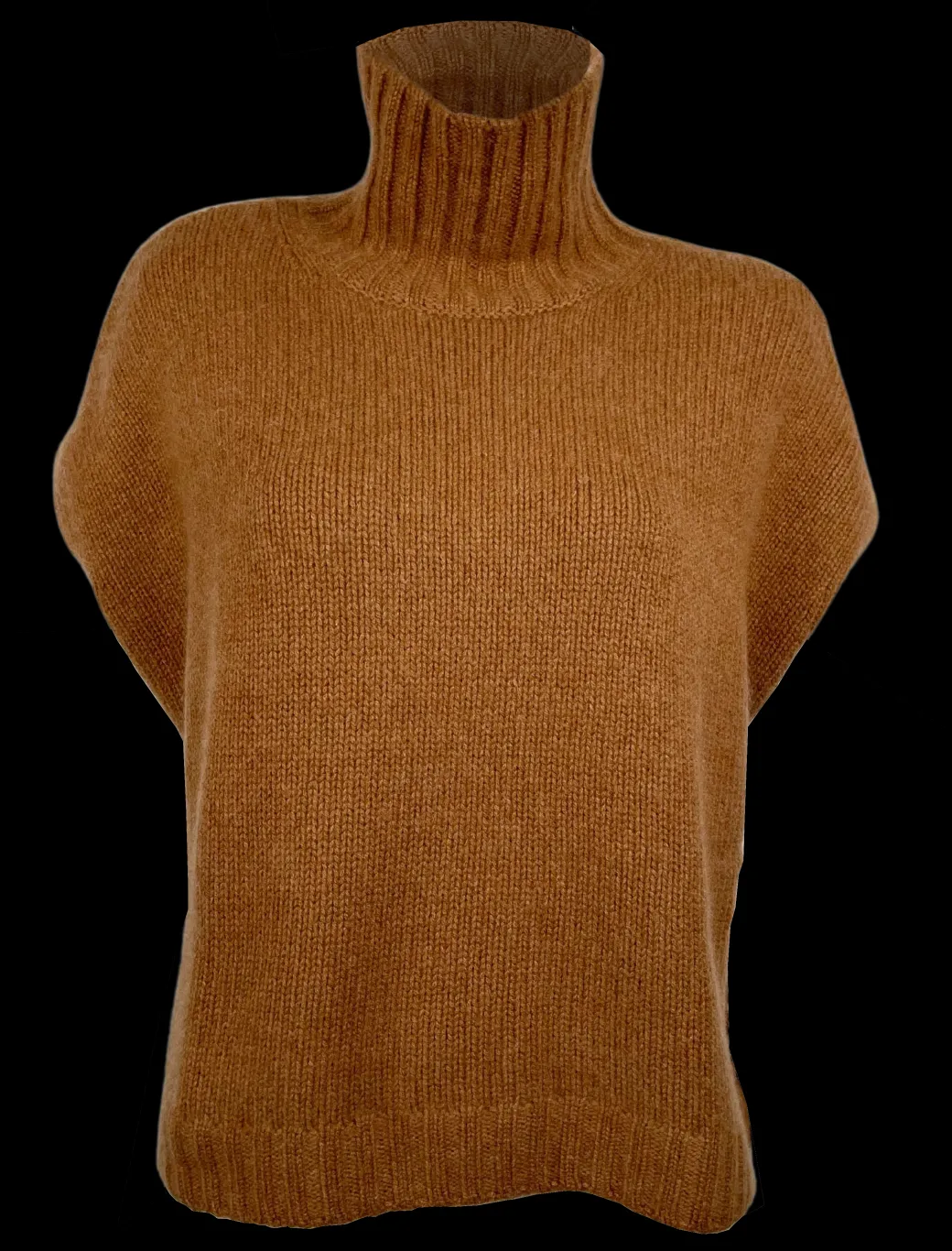 T Neck Gilet in Vicuna
