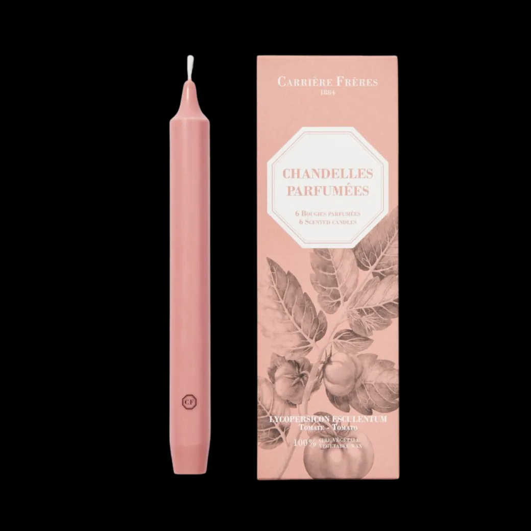 Taper Candle Set in Tomato