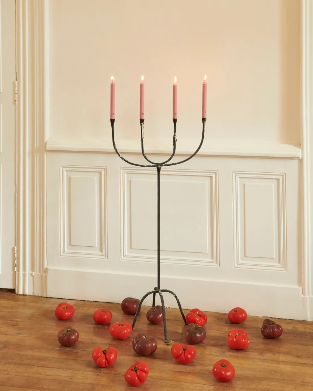 Taper Candle Set in Tomato