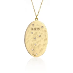 Taurus Astrology Necklace in Yellow Gold