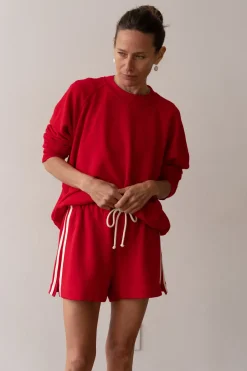 The Eco-Terry Crewneck in Bell Pepper