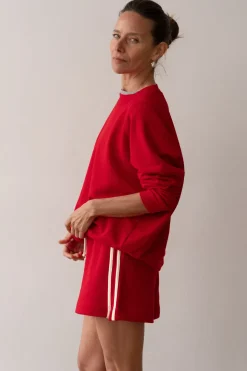 The Eco-Terry Crewneck in Bell Pepper