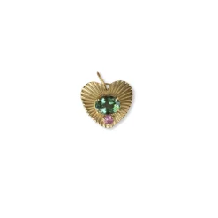 Tourmaline and Sapphire Lovelight Charm in Yellow Gold