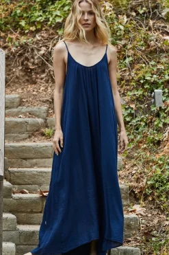 Tulum Gauze Maxi Dress in Pacific