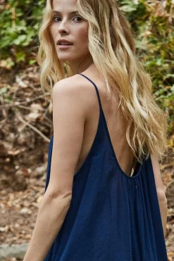 Tulum Gauze Maxi Dress in Pacific