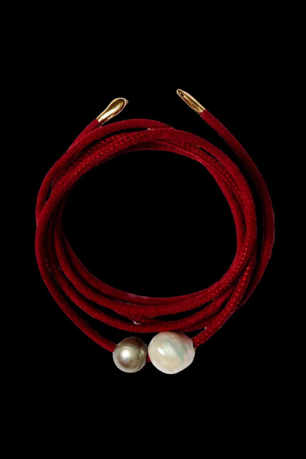 Vanya Leather Wrap Bracelet in Red