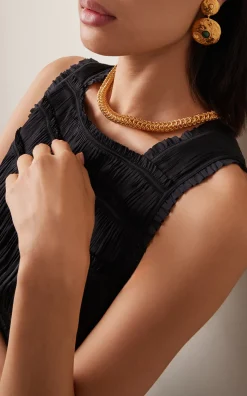 Venus Earring in Malachite