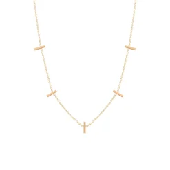 Vertical Bar Necklace in Yellow Gold