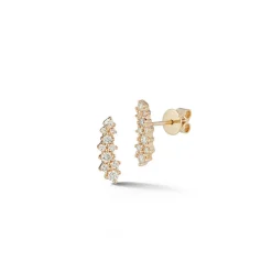 Vivian Lily Diamond Climber Earring in Yellow Gold