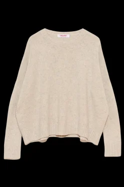 Wide Cashmere Pullover in Sweatshirt Grey