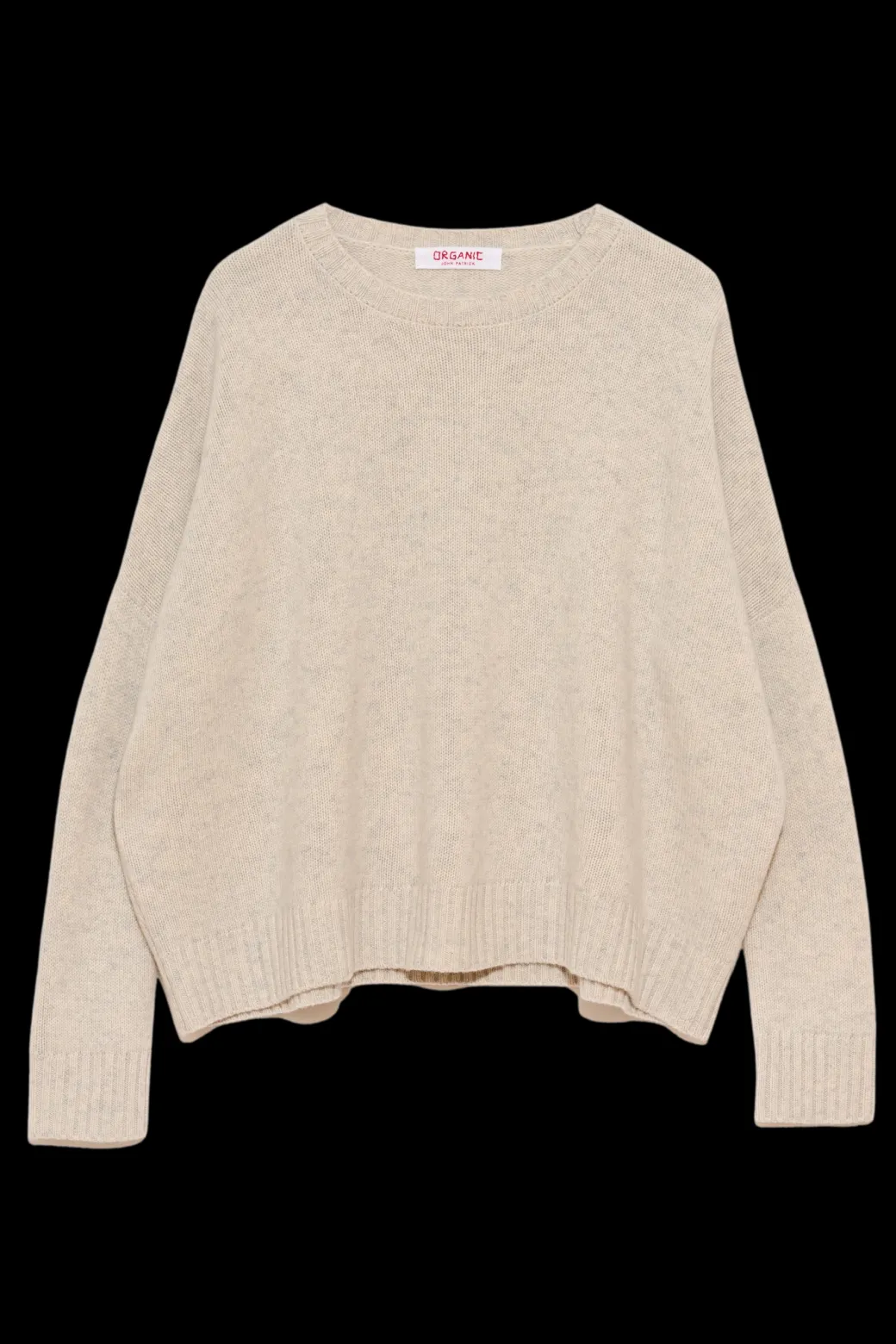 Wide Cashmere Pullover in Sweatshirt Grey