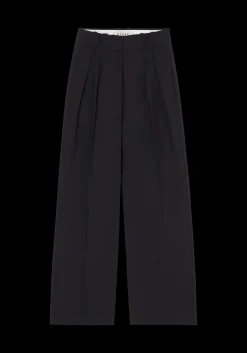 Wide Leg Trousers in Noir