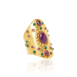 Wonder Cuff in Amethyst and Malachite