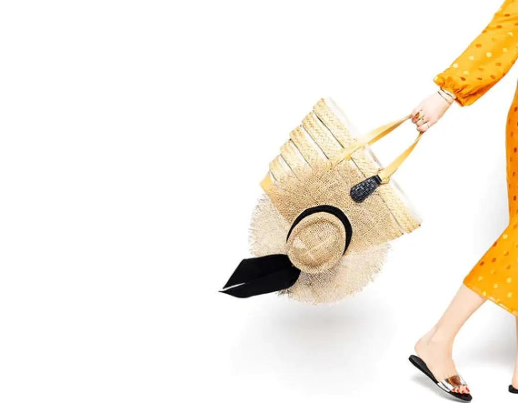 Woven Leather Hat Clip in Black