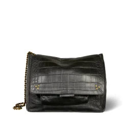 XL Lulu Bag in Noir Croco