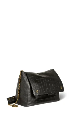 XL Lulu Bag in Noir Croco