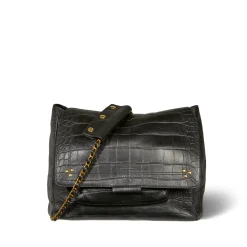 XL Lulu Bag in Noir Croco