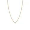 X-Small Diamond Curb Chain Necklace in Yellow Gold