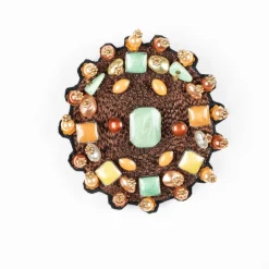 Yourte Brooch in Bronze