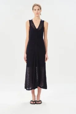 Zarate Jana Midi Dress in Navy